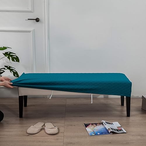 Vista 61 de Fundas de banco Fundas de banco lavables rectangulares para comedor con elástico inferior Funda protectora elástica de muebles para sala