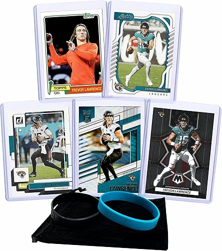 Trevor Lawrence (5) tarjetas de fútbol surtidas paquete de regalo