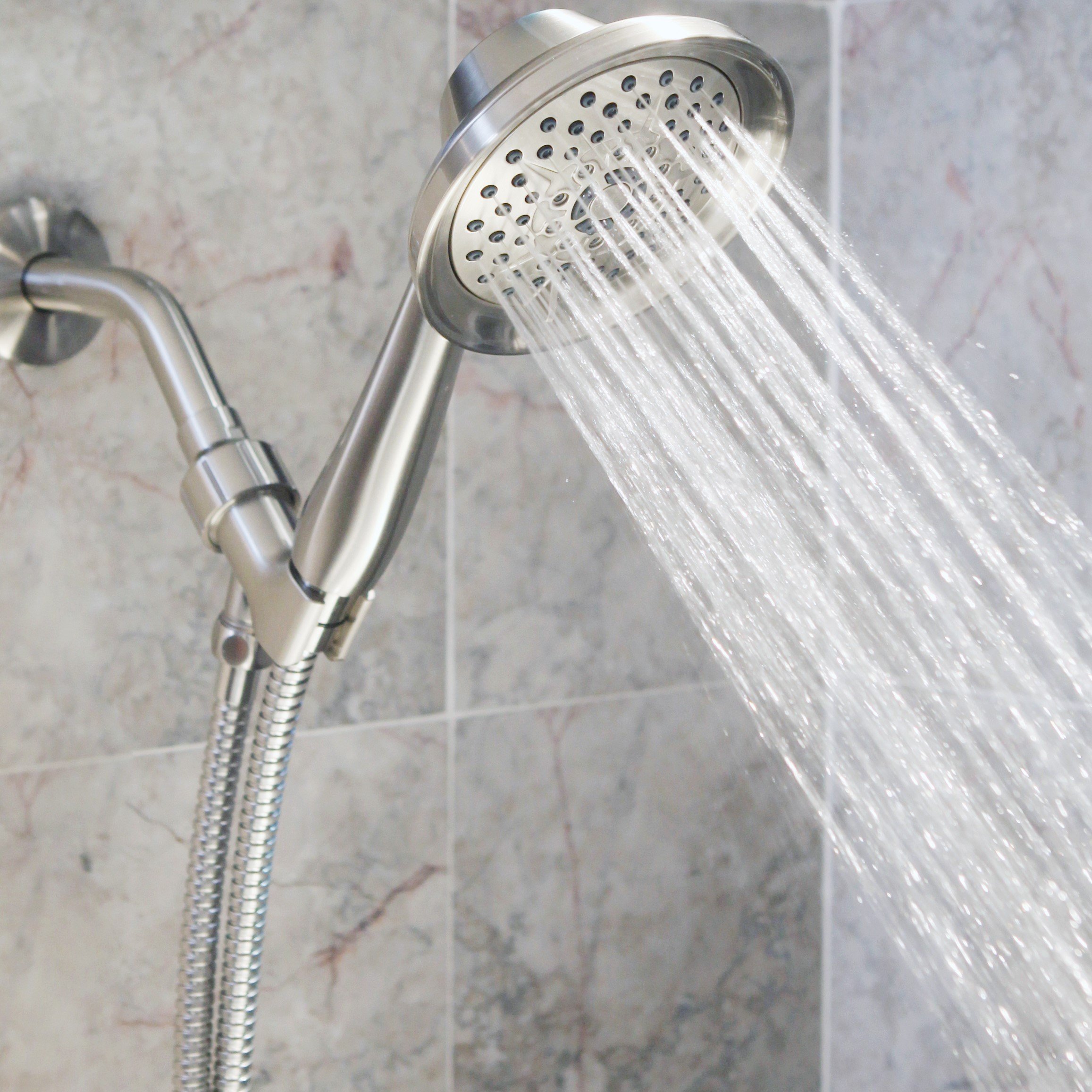 Aqua elegante 60 inch Flexible manguera de ducha – Extra larga, acero inoxidable, double-buckle para alcachofa de ducha de mano