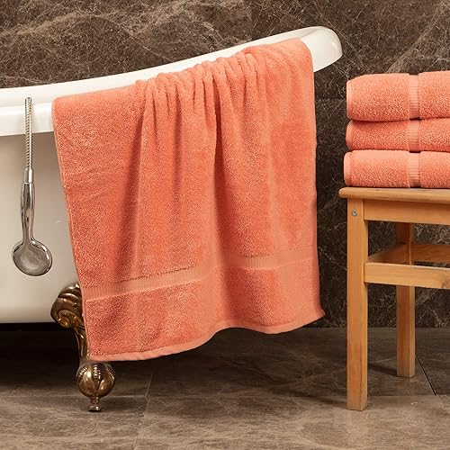 Miniatura 7 de Towel Bazaar - Toallas de algodón turco prémium supersuave y absorbente (toallas de baño de 4 piezas, Wedgewood)