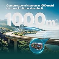 WANNTO Bluetooth Motoros Sisak Intercom Szett - 1000m Hatótávolságú Kommunikációs Rendszer 2 Sofőrnek, Vízálló, DSP Zajszűrés (2 db) 2
