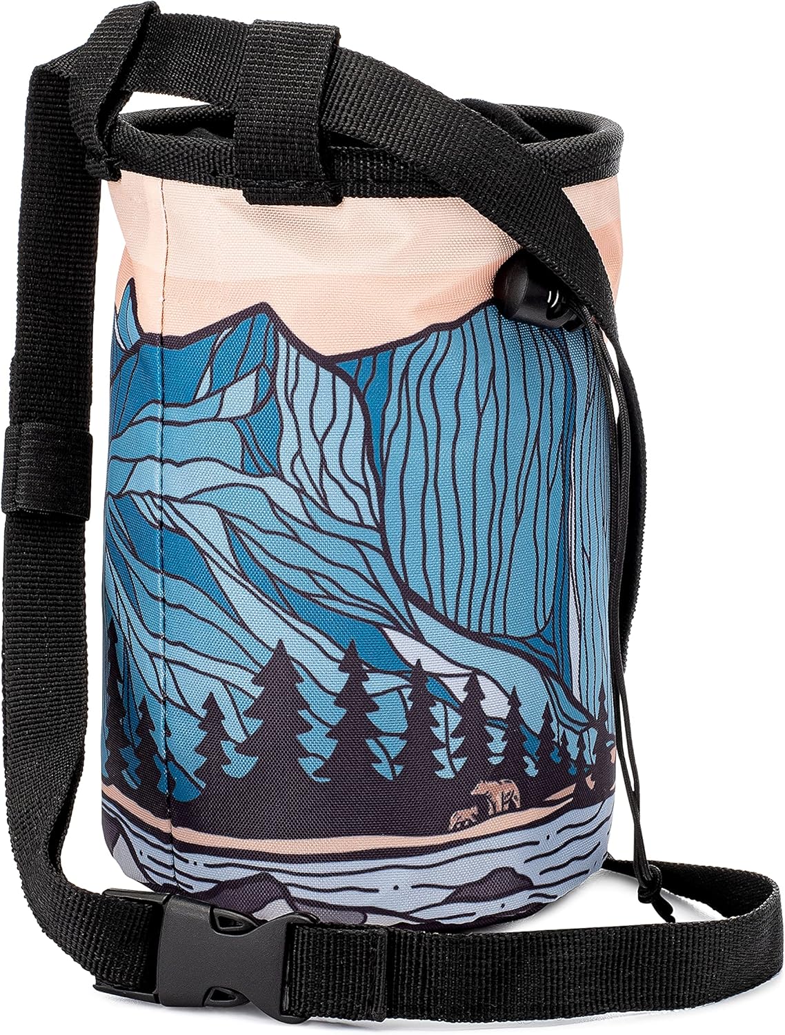 Climbing Chalk Bag for Adults and Kids with Drawstring Closure, Adjustable Quick Clip Waist Belt, Perfect Equipment for Indoor/Outdoor Training, Rock Climbing, Bouldering, or Weightlifting (Yosemite) : Sports & Outdoors