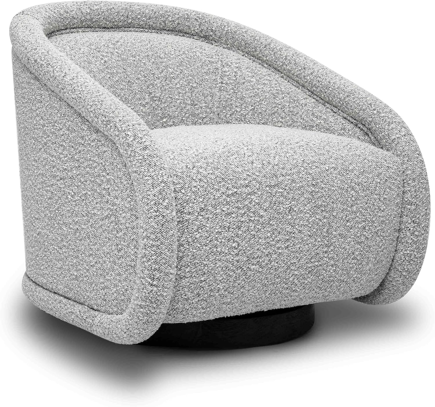 Tov Furniture Rory Chocolate Brown Boucle Swivel Chair