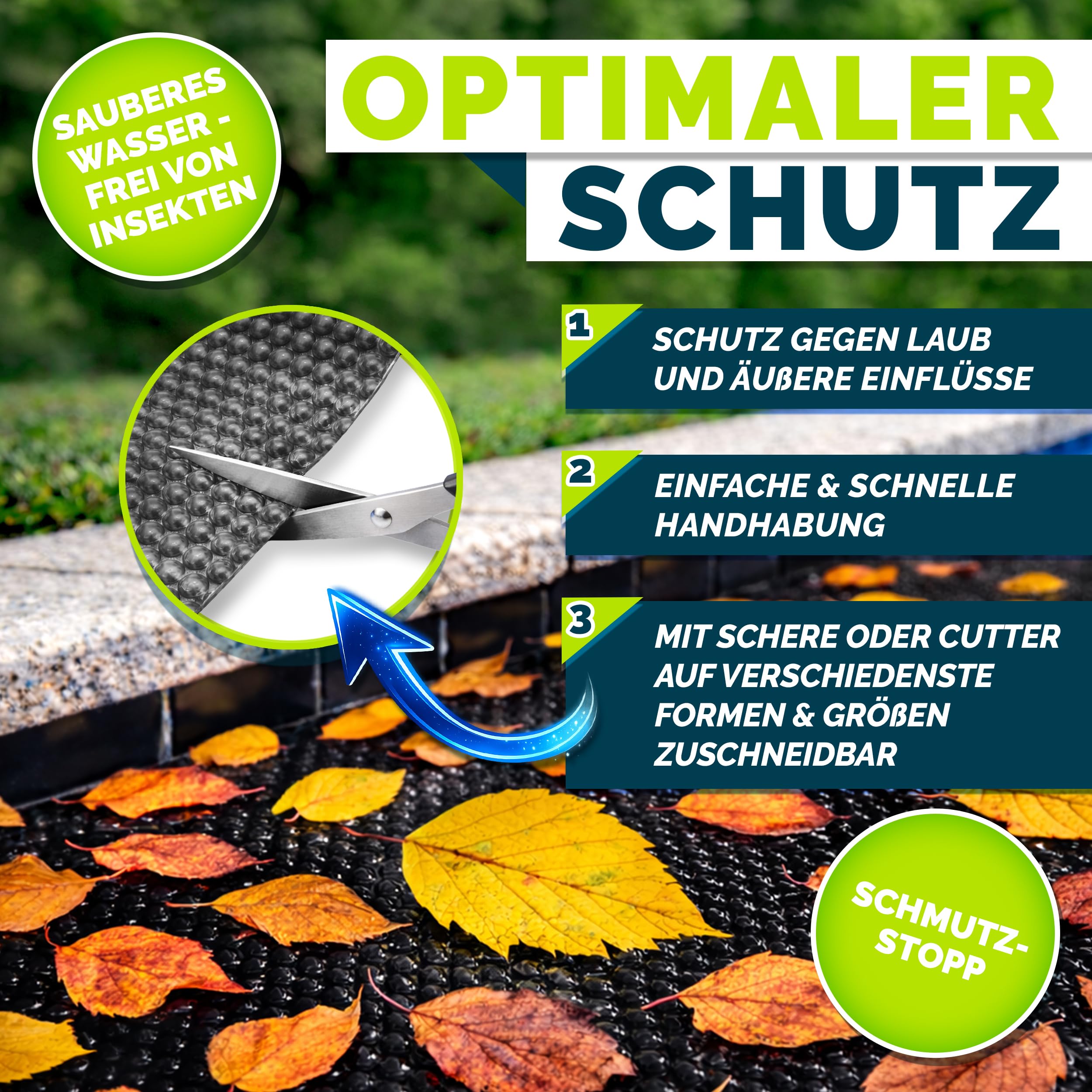 Tillvex Premium Pool Solarplane 400 µm Rund Ø 366 cm Solarfolie Wärmeplane zuschneidbar Solarabdeckung Poolheizung