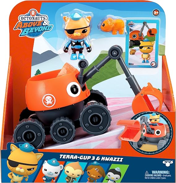 Octonauts Above & Beyond Terra Gup 3 Kwazii Deluxe Toy Vehicle Set, 2.8