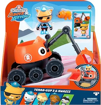 Octonauts Above & Beyond Terra Gup 3 Kwazii Deluxe Toy Vehicle Set, 2.8