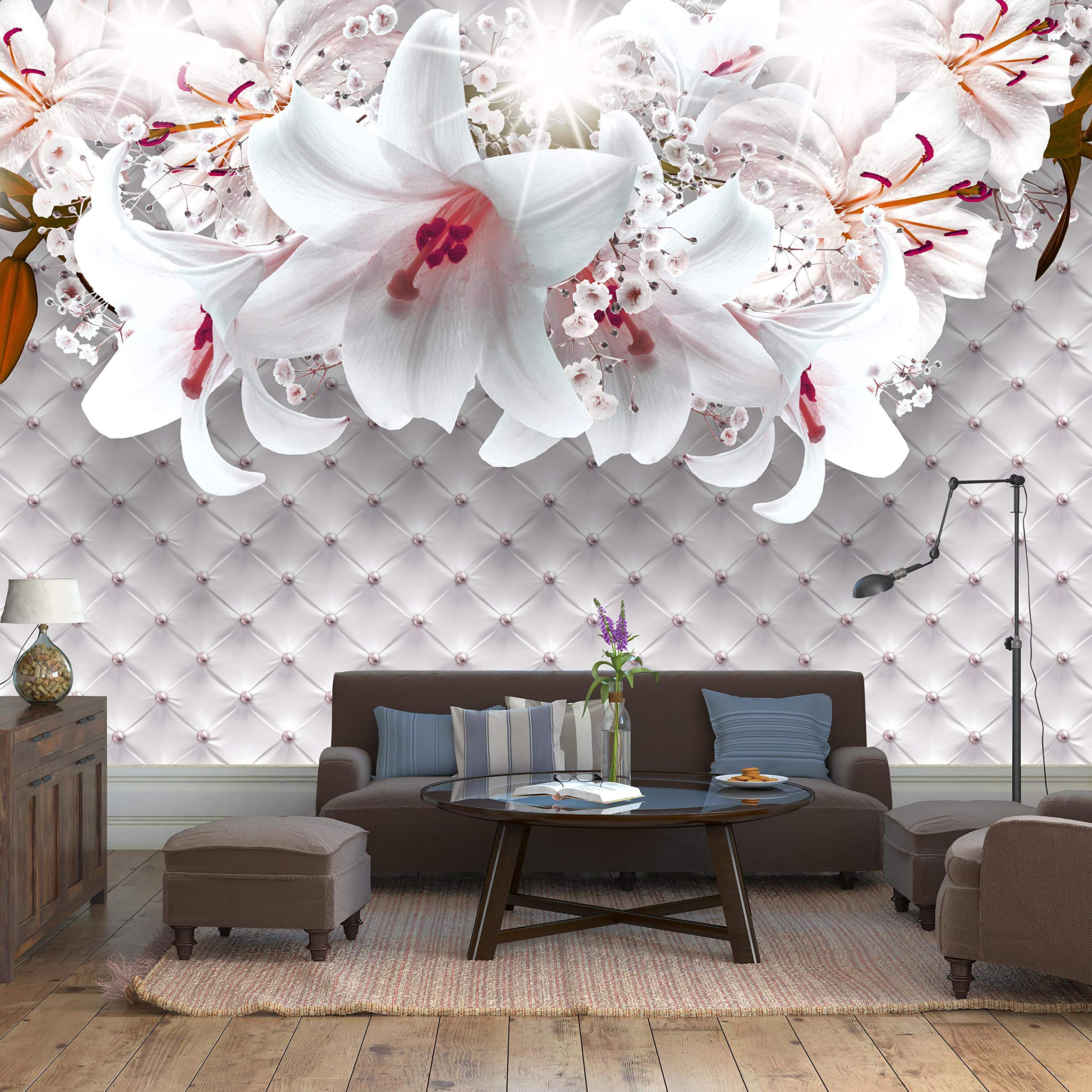 Wandmotiv24 Photo Murale Lys Gris Argenté XS 150 X 105cm - 3