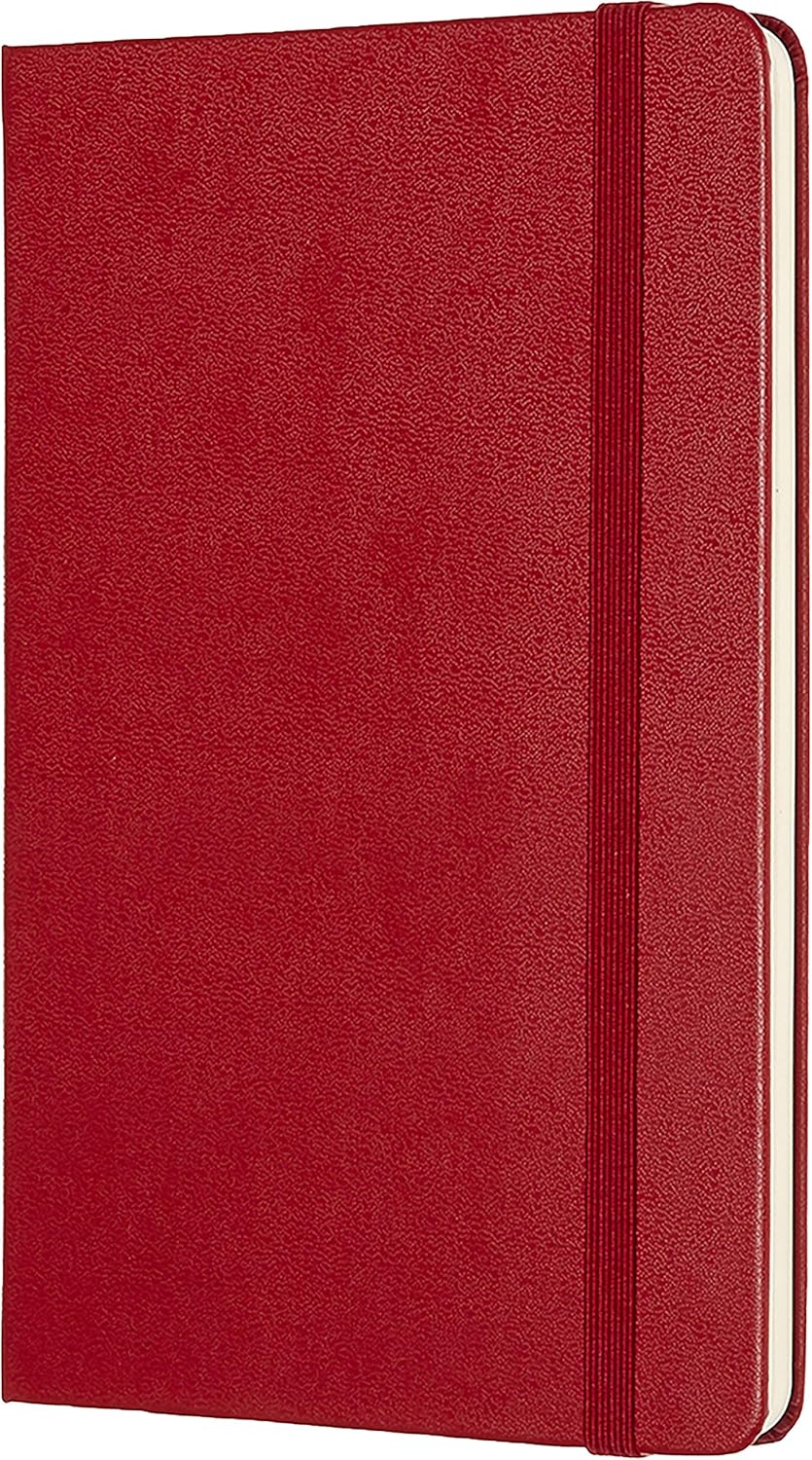 Moleskine Classic Notebook, Hard Cover, Medium (4.5" x 7") Ruled/Lined, Scarlet Red, 208 Pages : Office Products