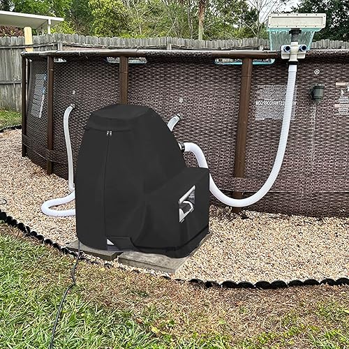 Miniatura 5 de Cubiertas de bomba de filtro de arena, tela Oxford impermeable 600D, cubierta de filtros de arena para piscina, adecuada para la mayoría de bombas