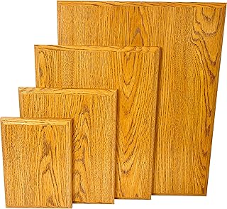 Finished Wood Plaque Blank, Perfect for Crafts, Multiple Sizes and Materials, Engravable Wooden Plaques (Oak Finish, 7x9 inch)