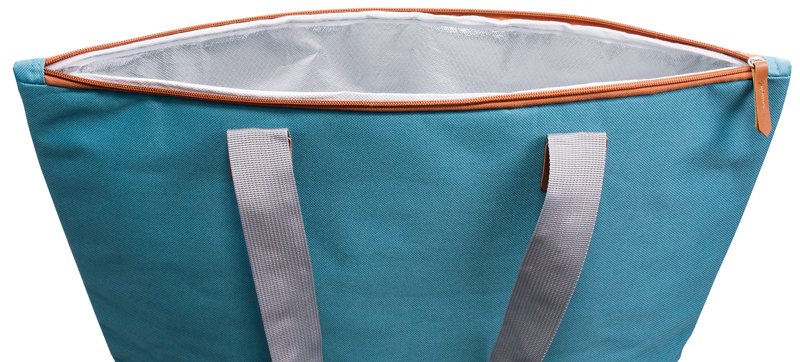Brandsseller Borsa termica da spiaggia, ca. 40 x 50 x 20 cm, pieghevole, con chiusura lampo, borsa termica da picnic, borsa per la spesa