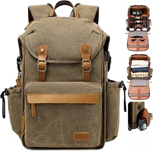 Padwa Lifestyle Professional Camera Backpack - Multipurpose Large Capacity Canvas Camera Backpacks