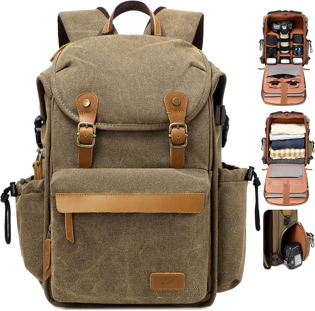 Padwa Lifestyle Professional Camera Backpack - Multipurpose Large Capacity Canvas Camera Backpacks