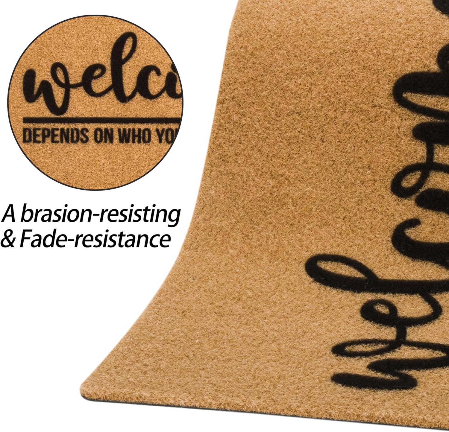 Welcome-ish Coir Outdoor Rectangular Doormat 17" x 29"