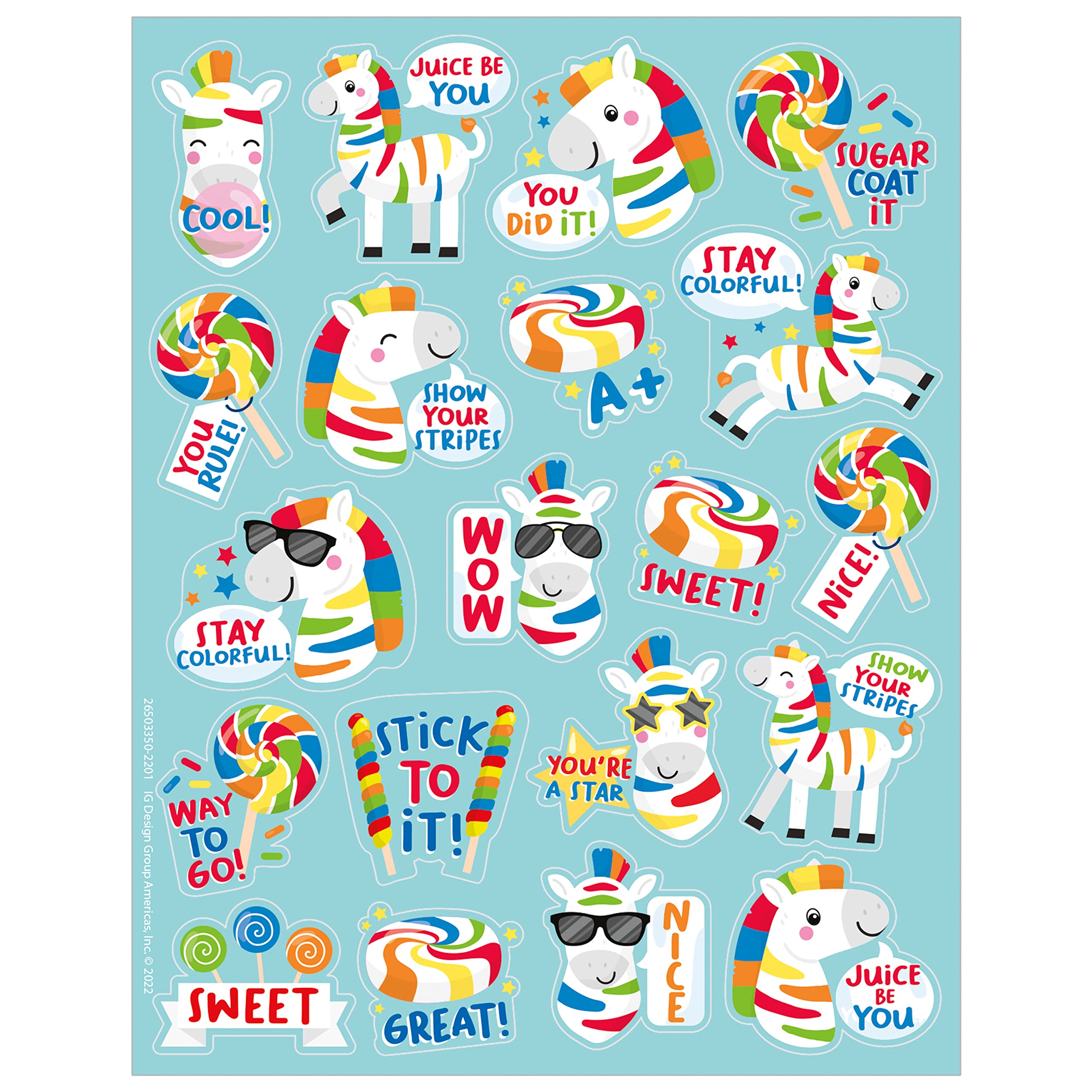 Autocollants parfumés Fruit Punch Fruit Zebras sticker odorant scrapbooking