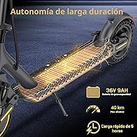 Vista 4 de WERHY 10 Inches Electric Scooter, 500W Powerful Motor & 22 MPH Top Speed, 22-28Miles Long Range, Folding E Scooter with Dual Braking for Adults