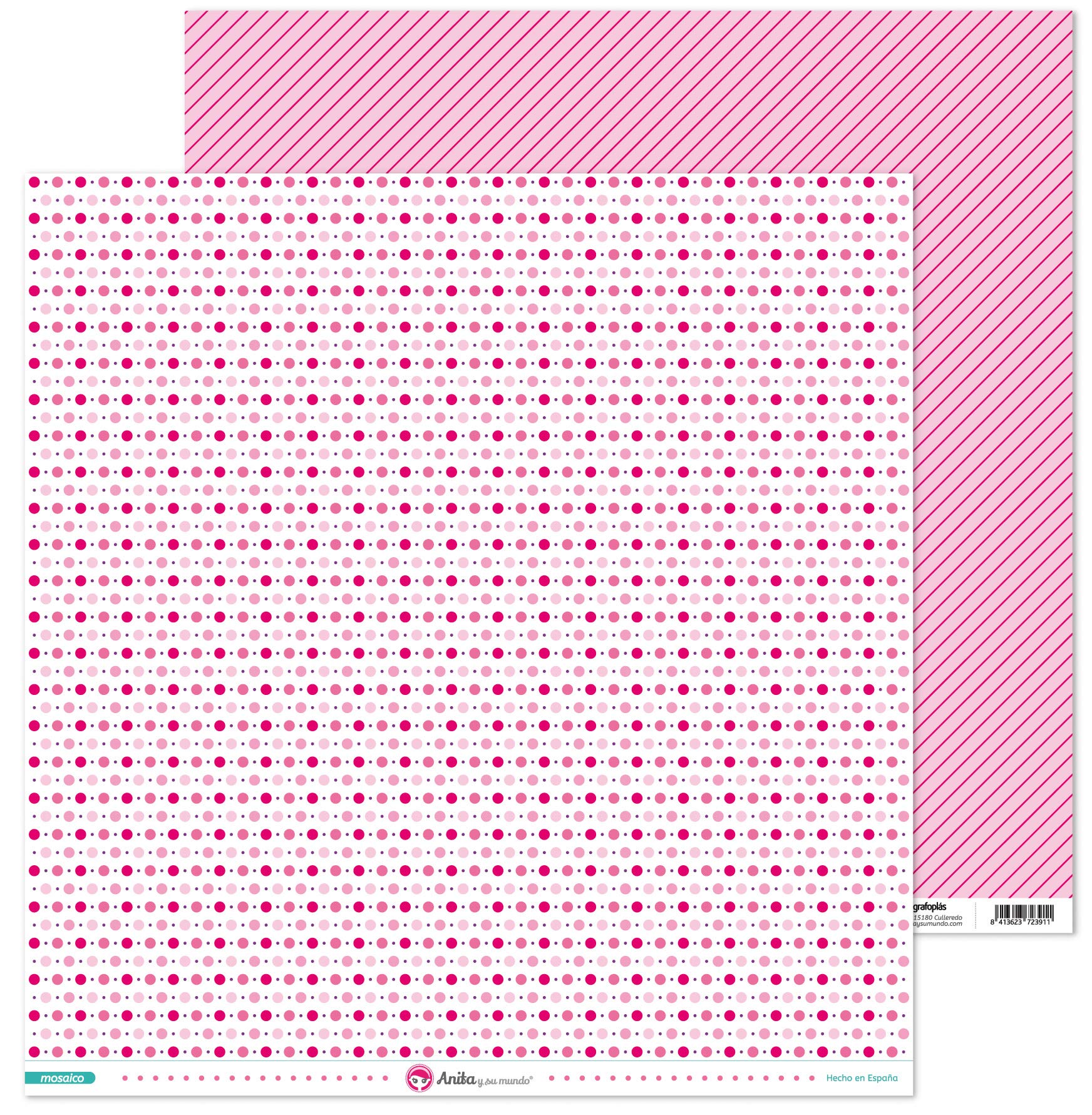 Anita and Su Mundo Collection Mosaic Scrapbooking Papers, Paper, Circles, 12" x 12", 30.5 x 30.5 cm