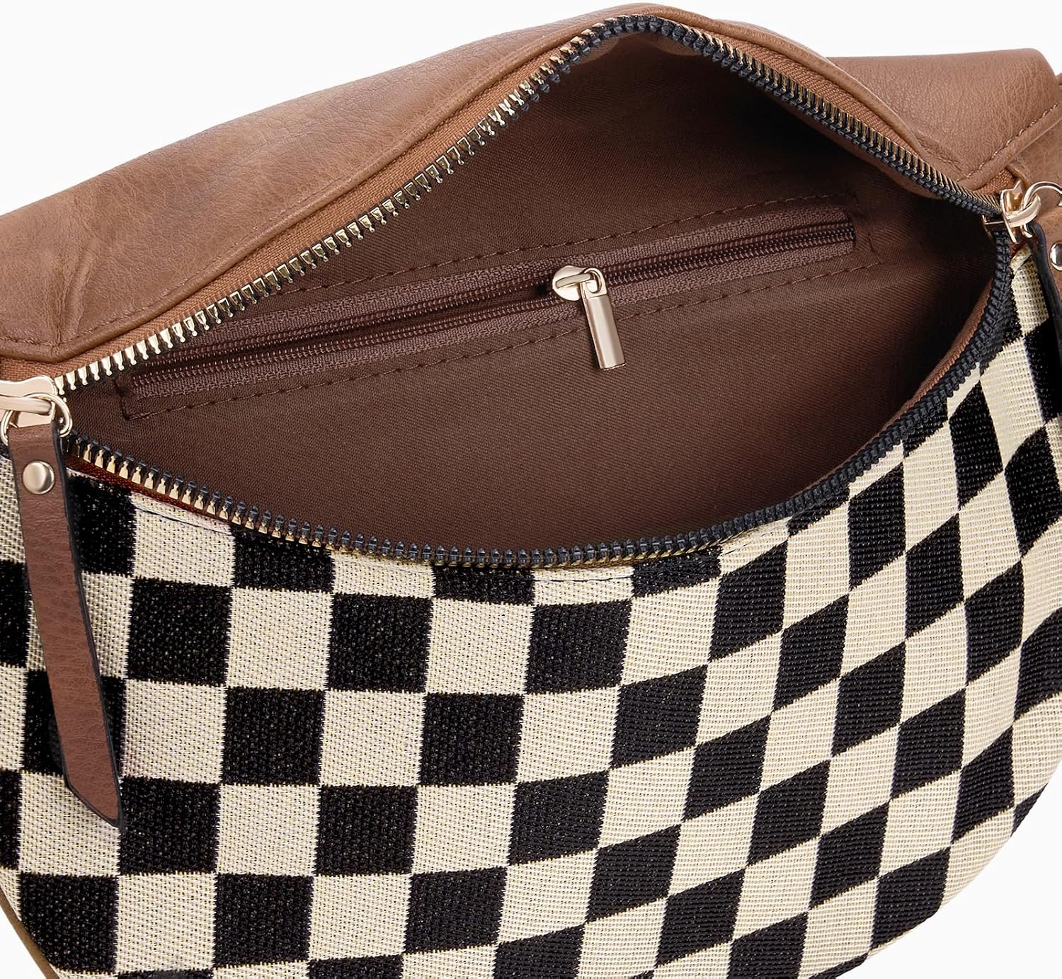 Checkered Crossbody Bag Bum Bags for Women Checkered Purse Plaid Womens Cross Body Purses Checkerboard Fanny Pack - Image 6