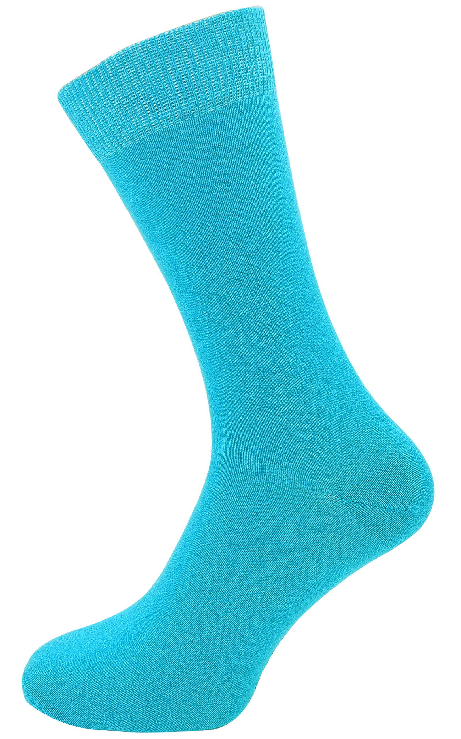 M Macahel Men's Turquoise Plain Colour Ankle Socks Cotton Rich Size 6-11 (Turquoise)
