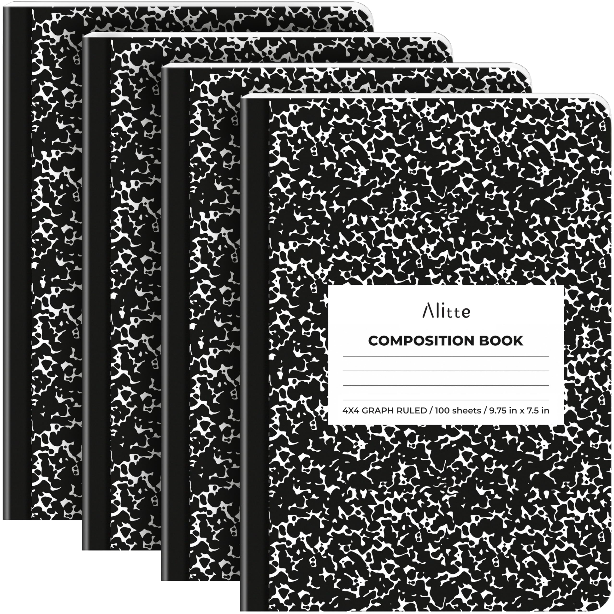 Carnet de notes Alitte cahier scolaire couverture rigide marbre 4x