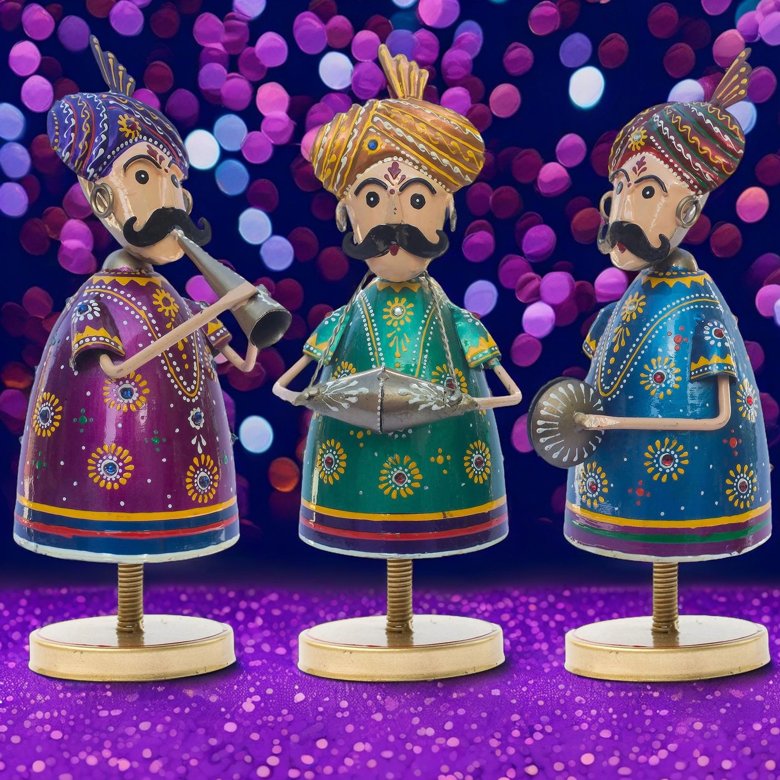 Buy KRAFTSKALA Handcrafted Trio of Mota Bhai Musicians Iron