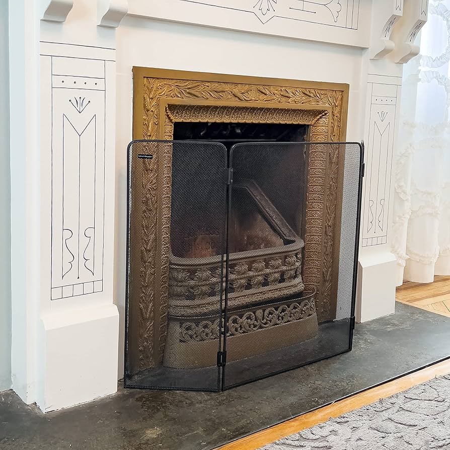 Custom Metal Fireplace Screen By GARZAMADE LLC