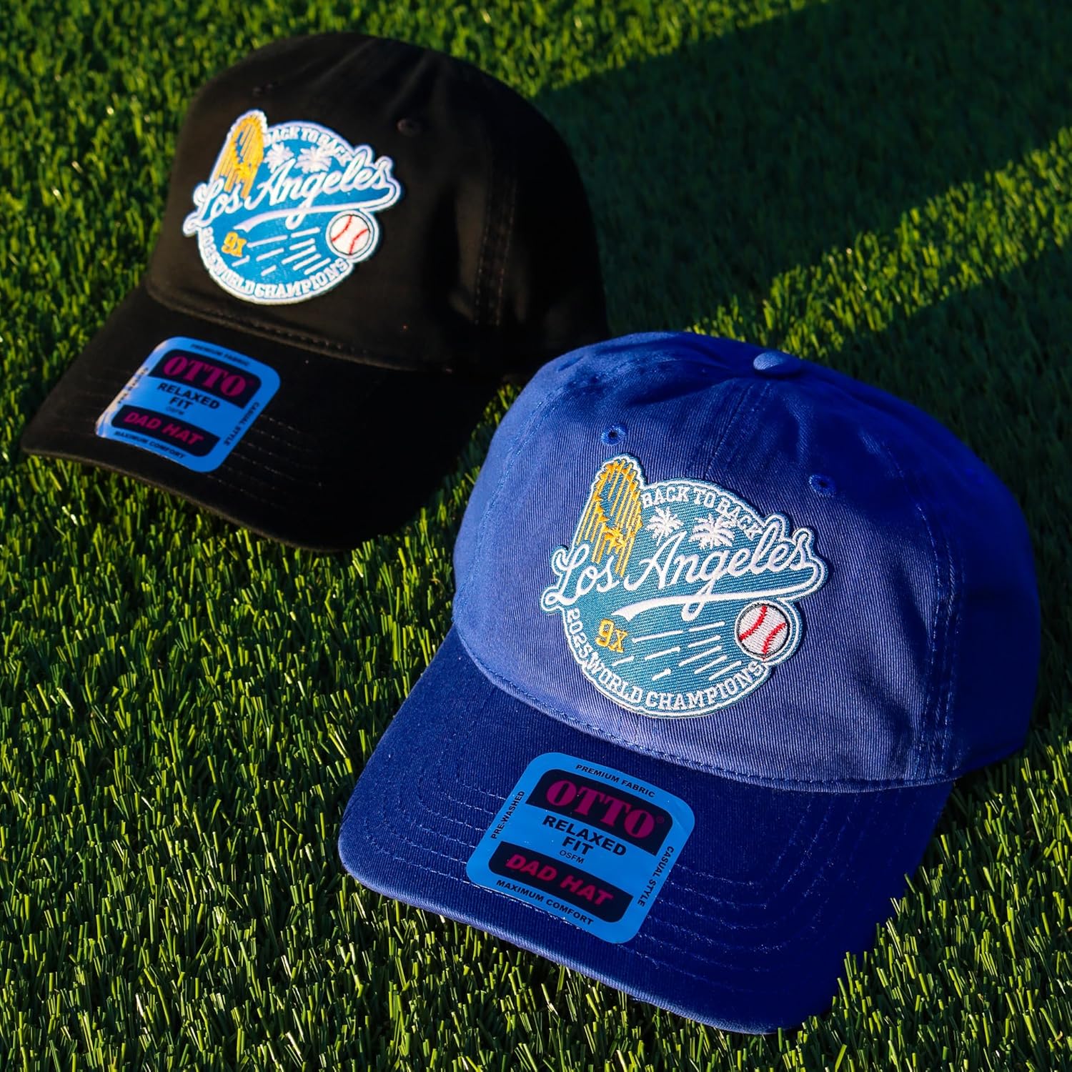 Baseball 2025 World League Champions Embroidered Patch Low Profile Dad Hat | Los Angeles LA Merch | Strapback for Men & Women - Image 4