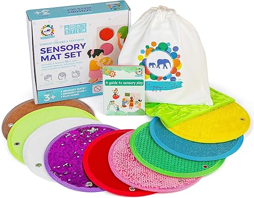 Juego de alfombrillas sensoriales  9 azulejos sensoriales redondos de 8.6 pulgadas para pared de sensores, suelo y más  Juguetes sensoriales de disponible en Yaxa Colombia