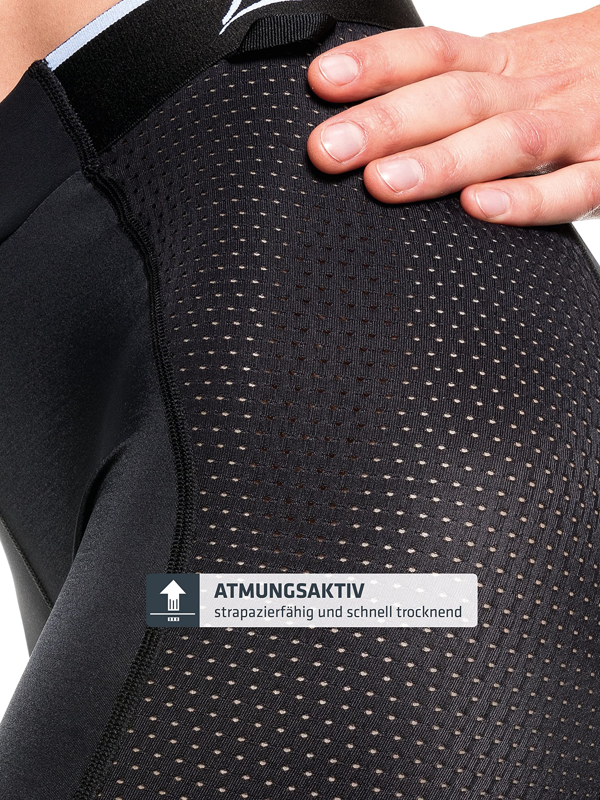 Schöffel Damen atmungsaktive Radhose mit Polster für optimale Performance, Fahrrad Unterhosen mit 4-Wege-Stretch und bakteriostatischer Silbernitrat-Behandlung Skin Pants 4h L