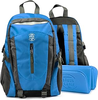 BÄREN CAMP Zaino da trekking per bambini con cuscino da 15 l [tecnologia di protezione della schiena] | Zaino piccolo leggero | per ragazzi e ragazze | accessori da campeggio – ora colore a scelta