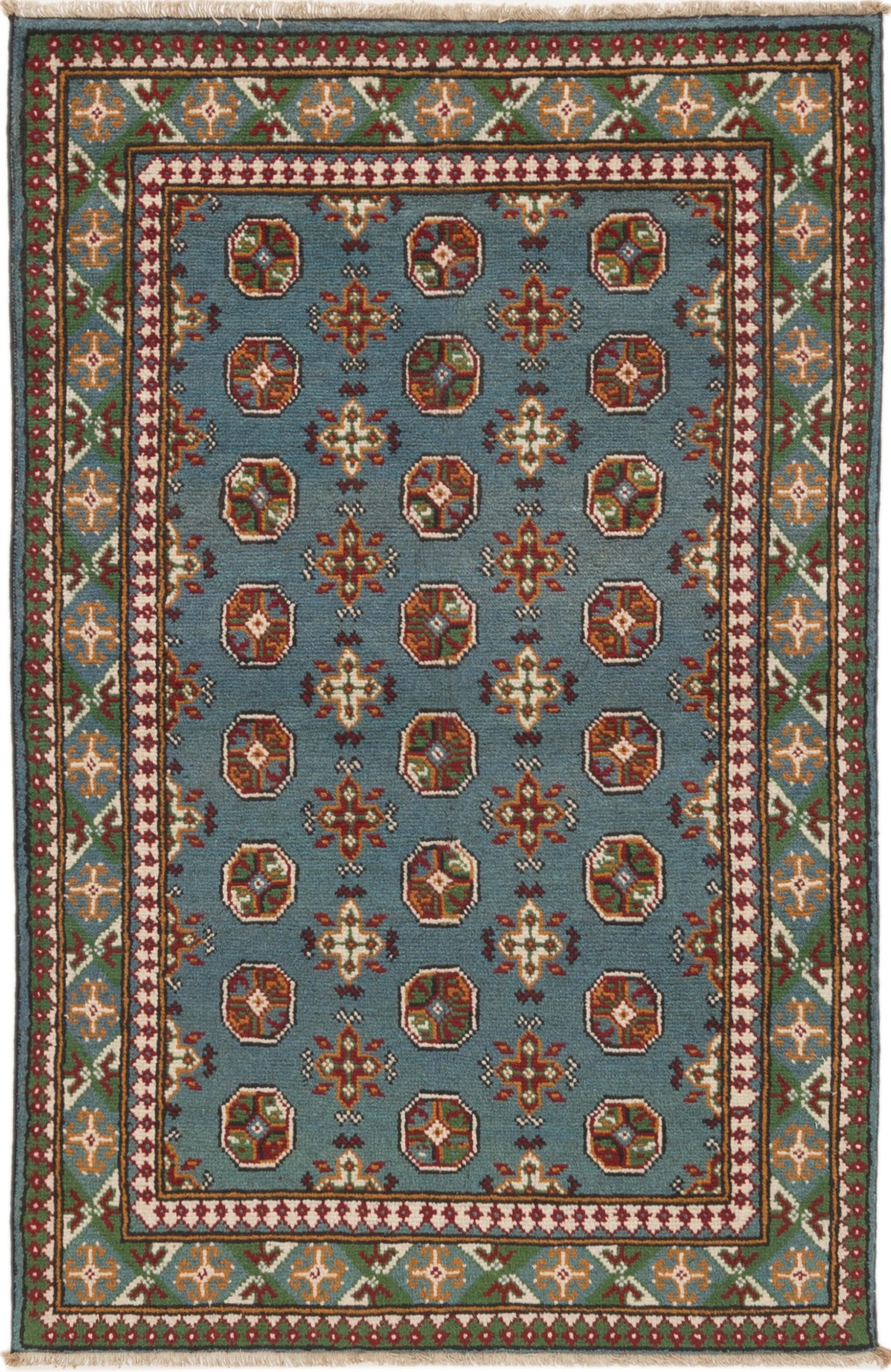 Tapis d'Orient Akhche noué main 100x159 cm en pure laine d'Afghanistan