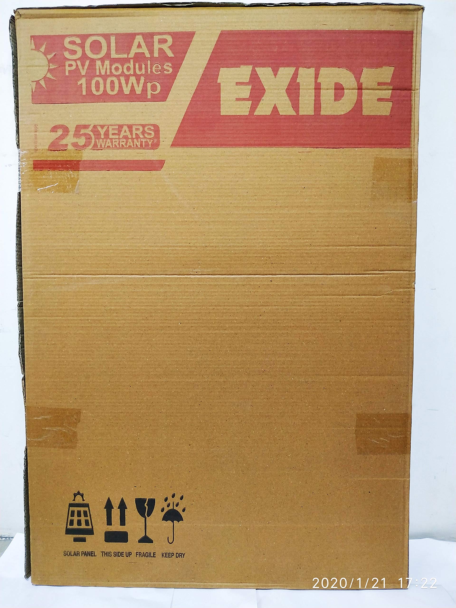 Exide 100 Watt polycrystalline solar panel (B0846GXZ2W) Amazon Price History, Amazon Price Tracker