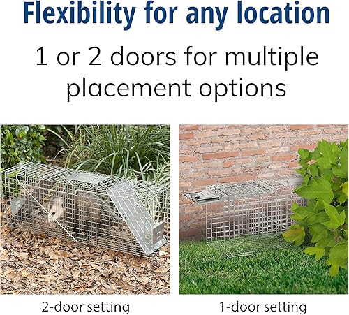 Miniatura 8 de Havahart Large 2 Door Humane Catch and Release Live Animal Trap for Armadillos, Beavers, Bobcats, Small Dogs, Cats, Foxes, Groundhogs, Nutria,