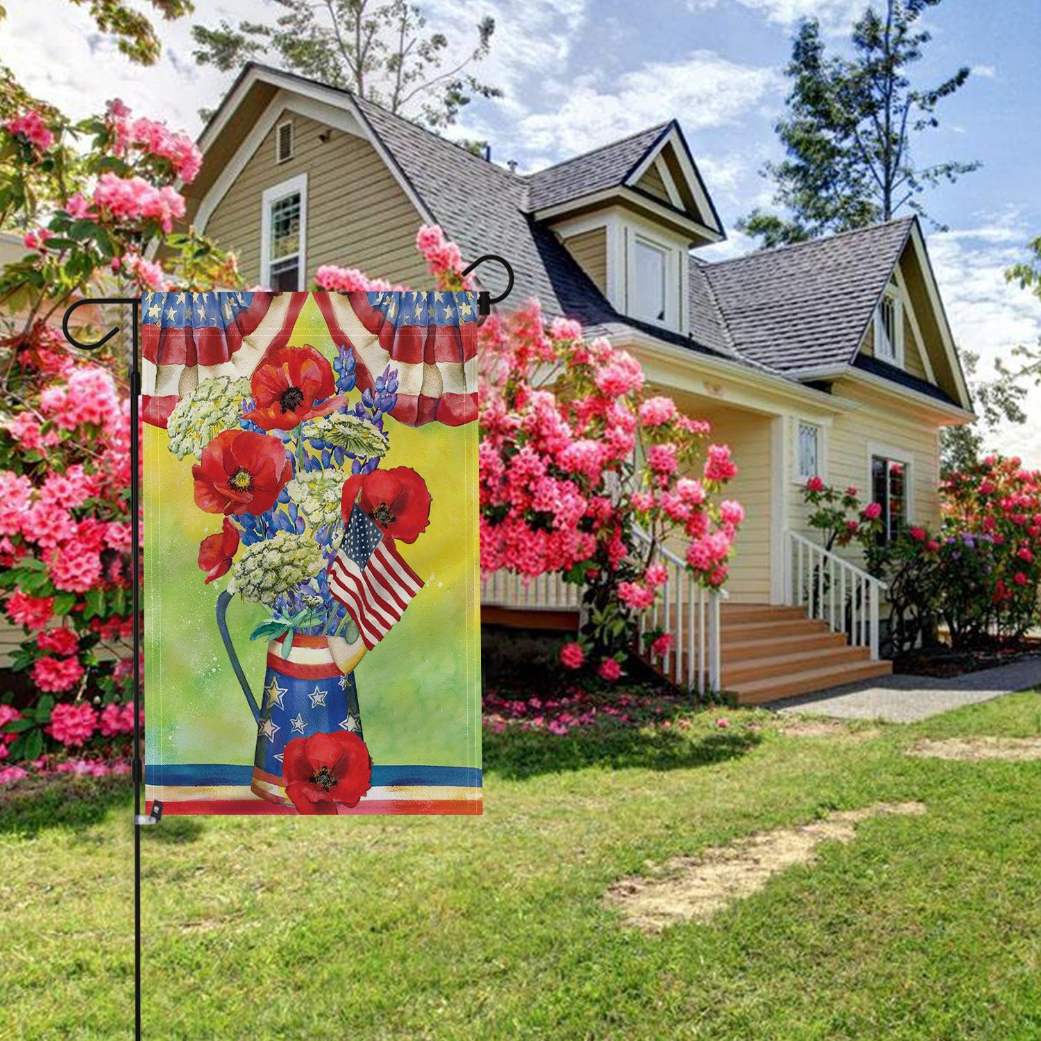 Bandiera Patriottica NASIAN Per Esterni - 90x150cm Double Face Per 4 Luglio E Giorni Commemorativi