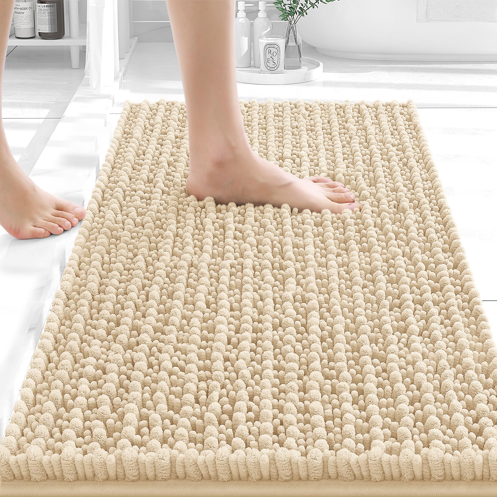 OLANLY Small Bathroom Rugs 24x16