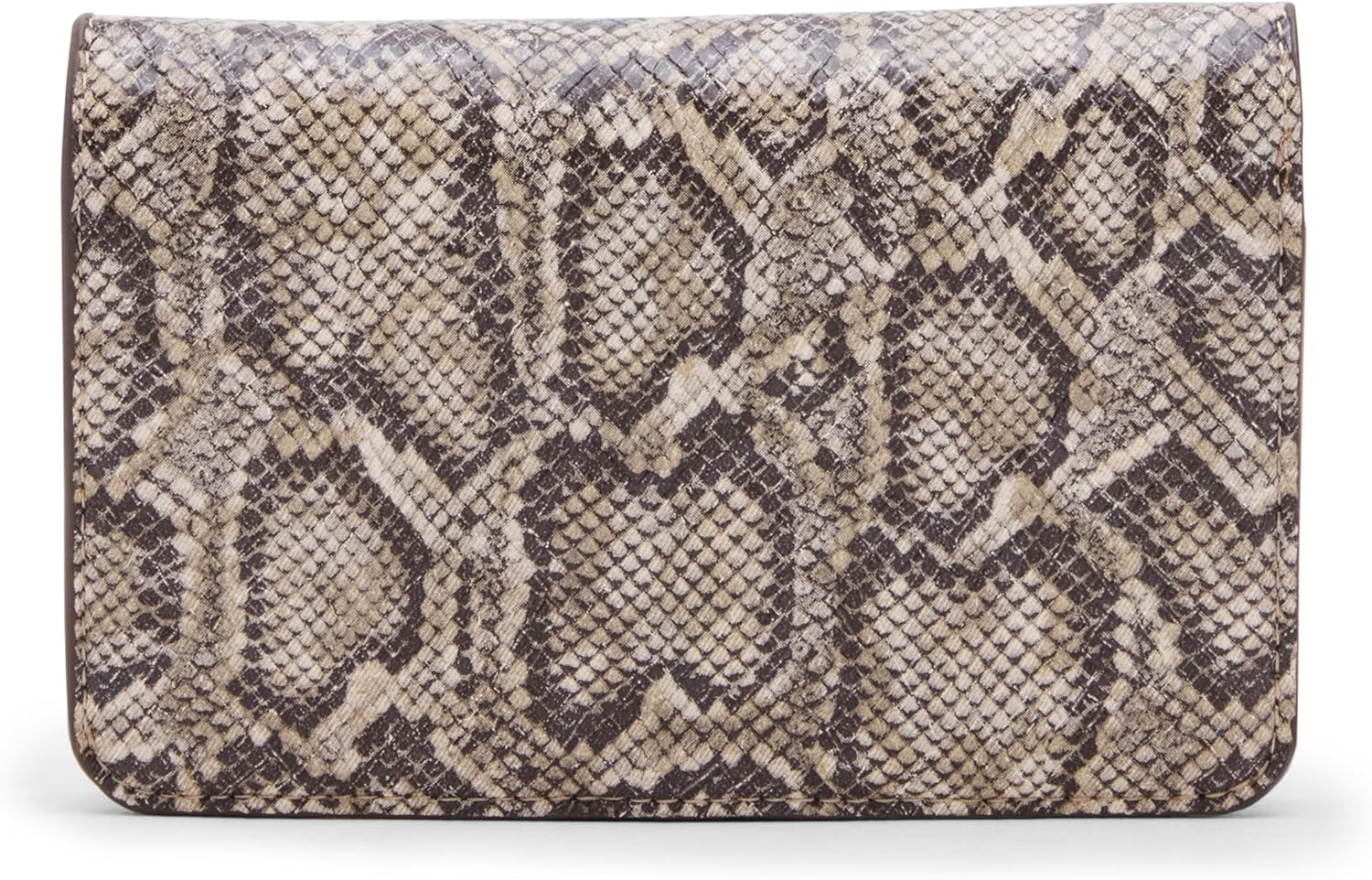 Anne Klein Womens Small Snake Bifold Wallet, Brown Tonal