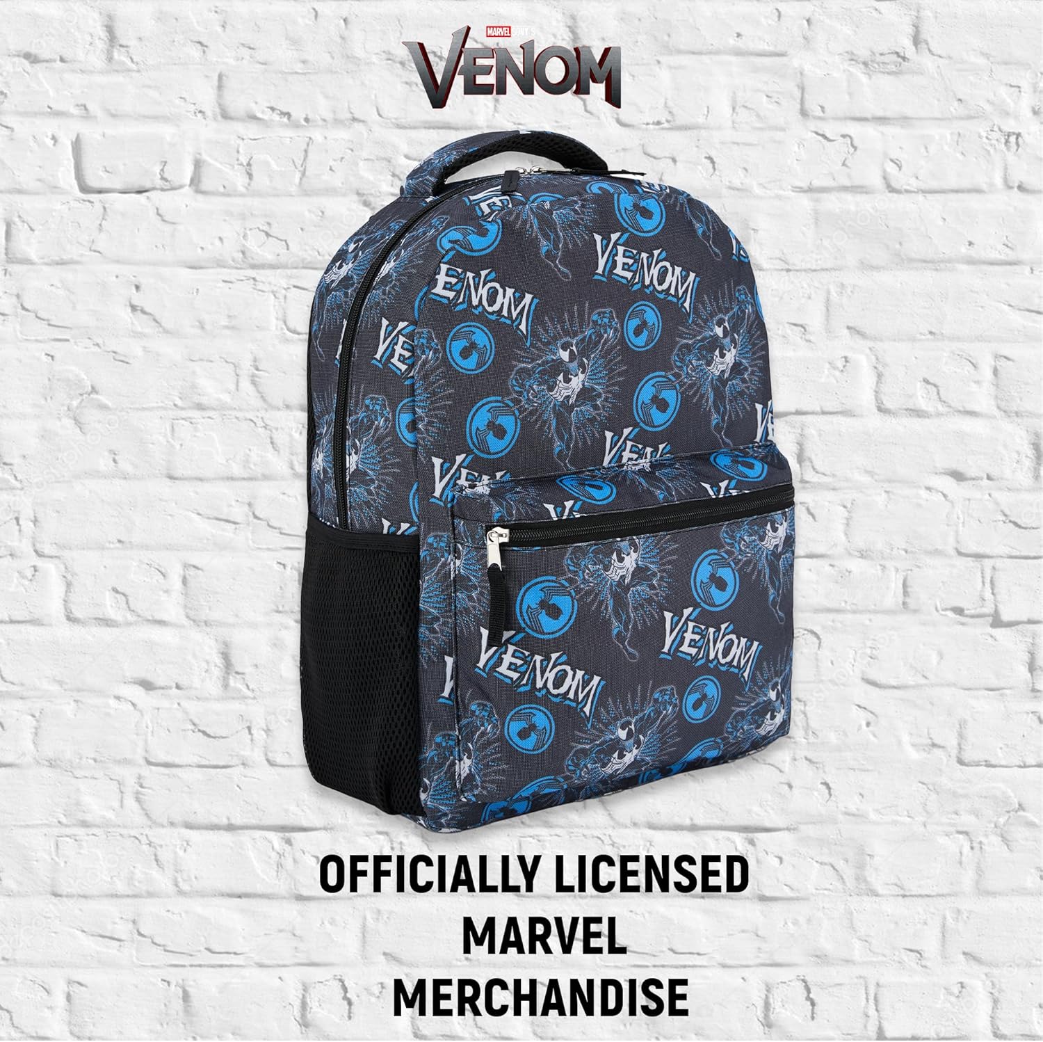 Marvel Comics Venom School Backpack - Avengers, Spiderman, Captain America, Iron Man, Hulk - Officially Licenced Bookbag for Boys & Girls (Venom Black) - Image 6