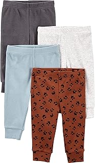 Simple Joys Carter's Baby,Clothing,Baby Girls 0-24m,Trousers Simple Joys by Carter's Baby Girls Textured Trousers, Pack of 4