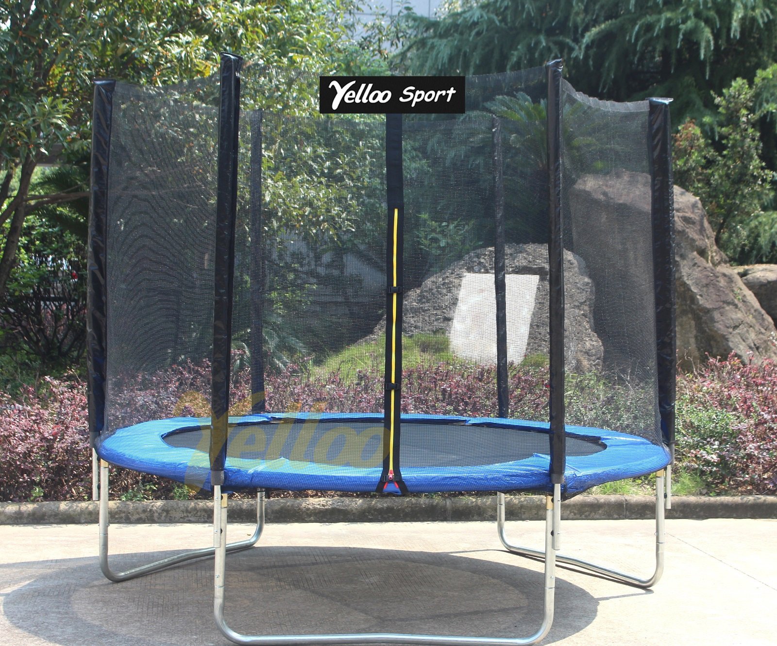 Yelloo Sport TRAMPOLINO ELASTICO Diametro 245 cm BLU Trampolino Elastico Da Giardino Trampolino Elastico Bambino Certificato CE TUV GS Tappeto Salto Per Bambini Casa e Giardino