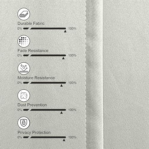 Miniatura 6 de Magic Drapes Cortina plisada triple opaca con aislamiento térmico para oscurecer la habitación, paneles de tratamiento de ventanas para sala de