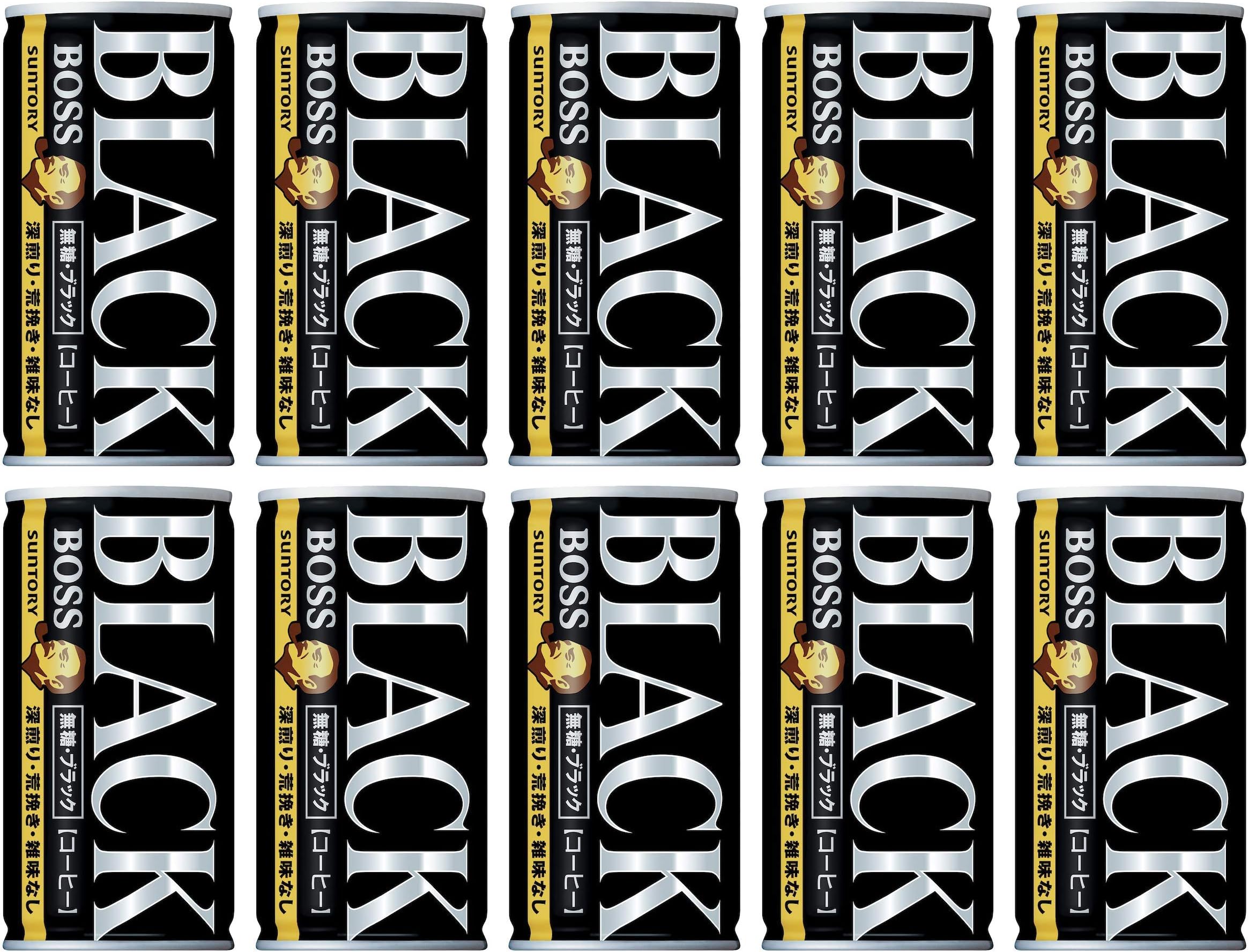 Suntory Boss, Japanese Style Sugar-Free (Muto) Black Coffee - 185g | Pack of 10