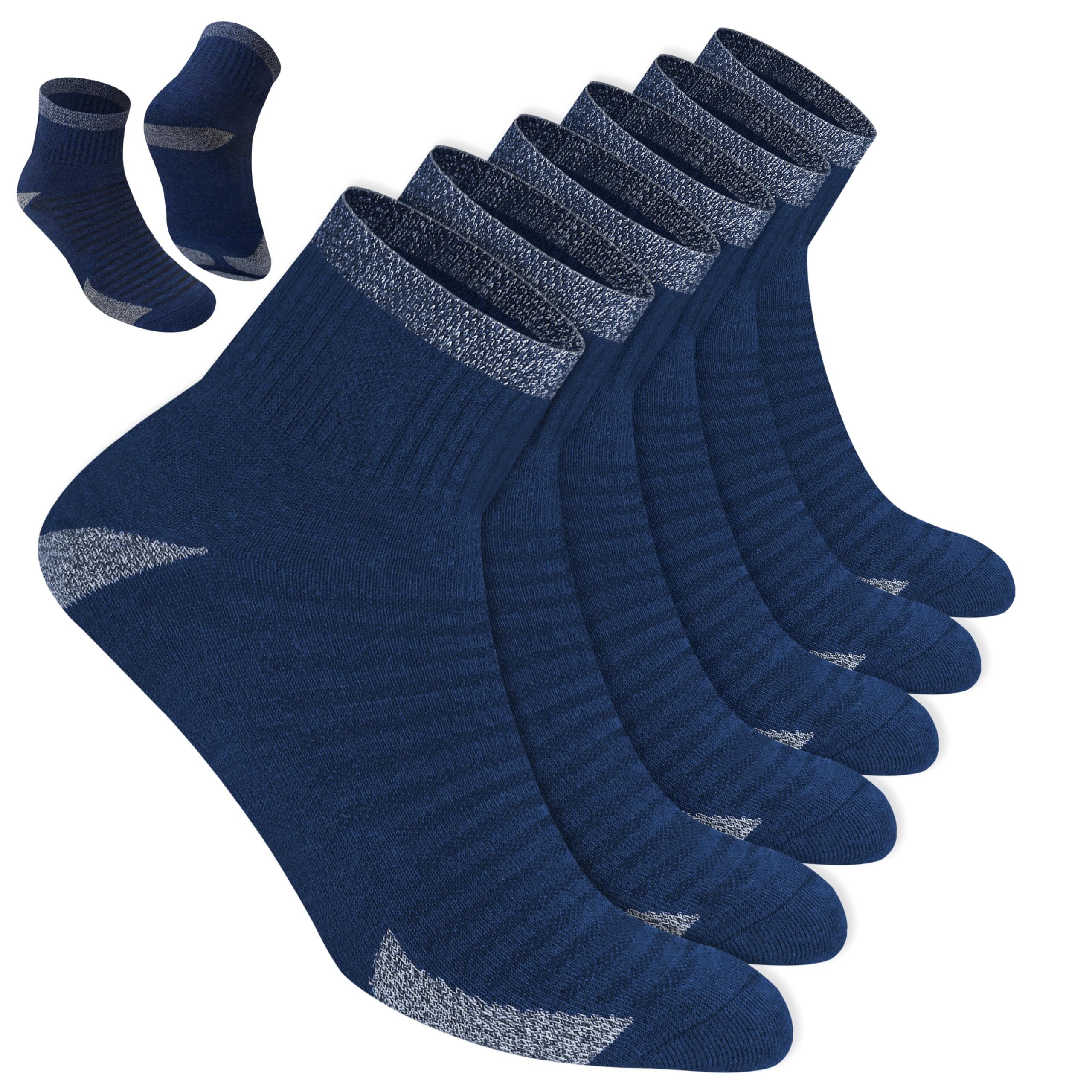 BLITZSOX Herren Sportsocken Laufen Gepolstert Atmungsaktiv Baumwolle, 6er-Pack