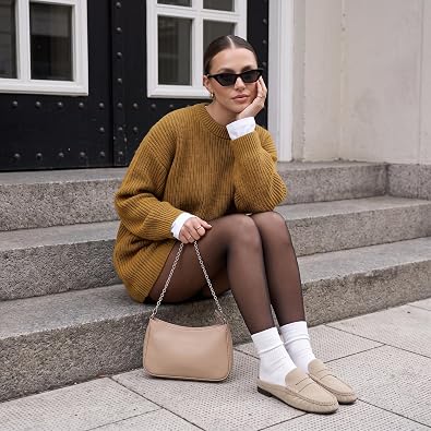 CUSHIONAIRE Heritage Genuine Leather Suede Loafer Mules for Women