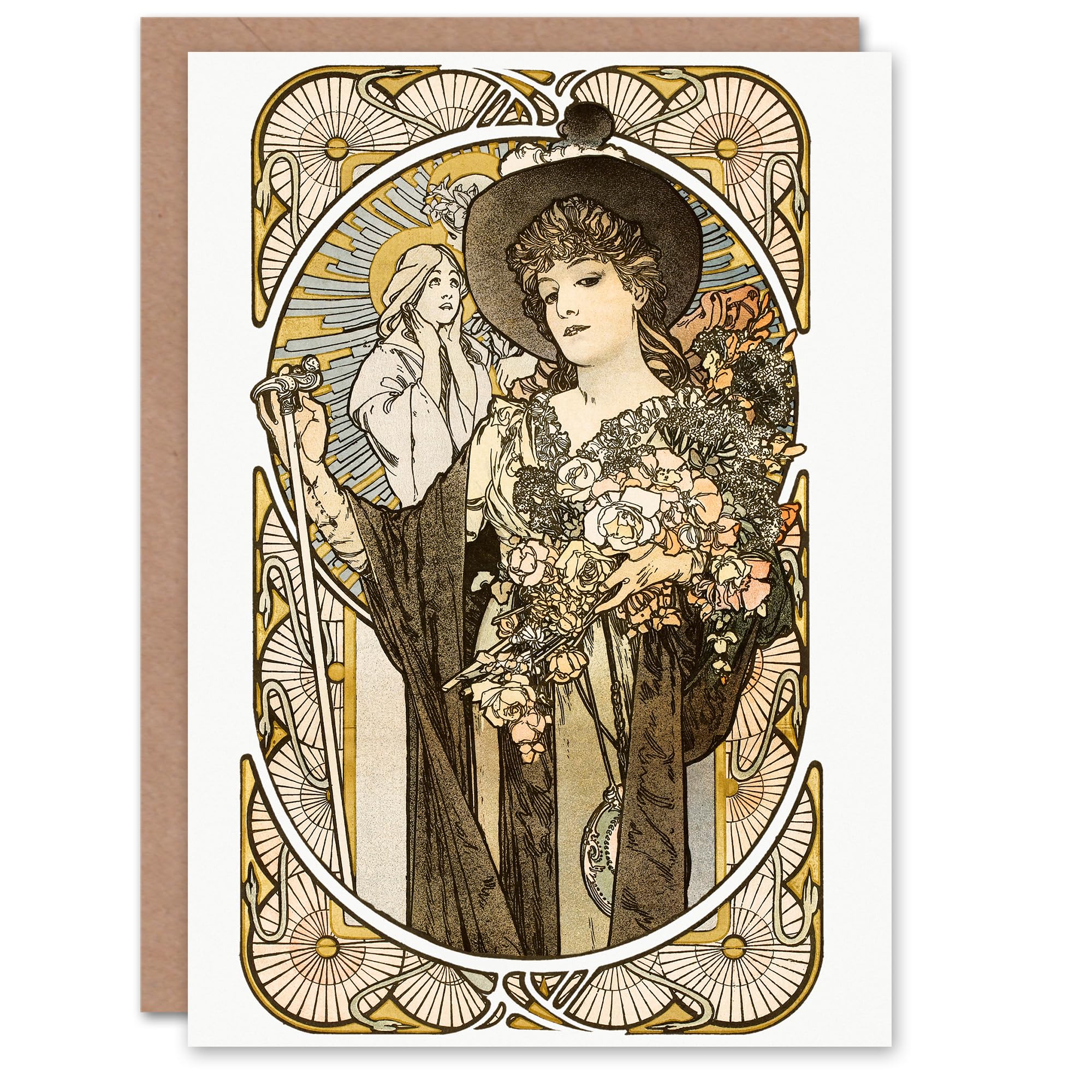 Artery8 Alphonse Mucha Art Card La Tosca Theatre Play Vintage Advert