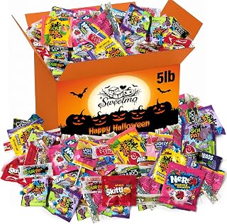 Assorted Halloween candy for trick or treating