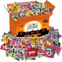 Halloween Candy Bulk Mix 5 lb Individually Wrapped Sour Gummy Hard Candy