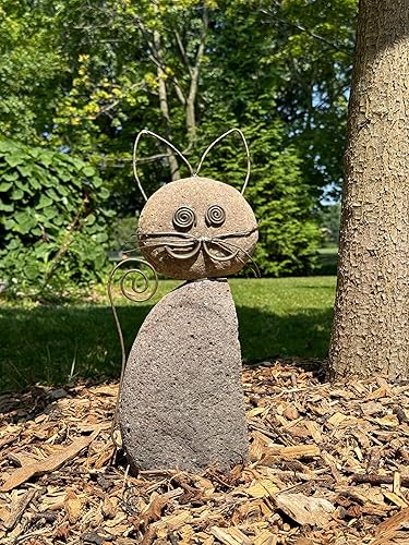 Miniatura 5 de Happy Gardens Estatua de jardín de gato con bigotes