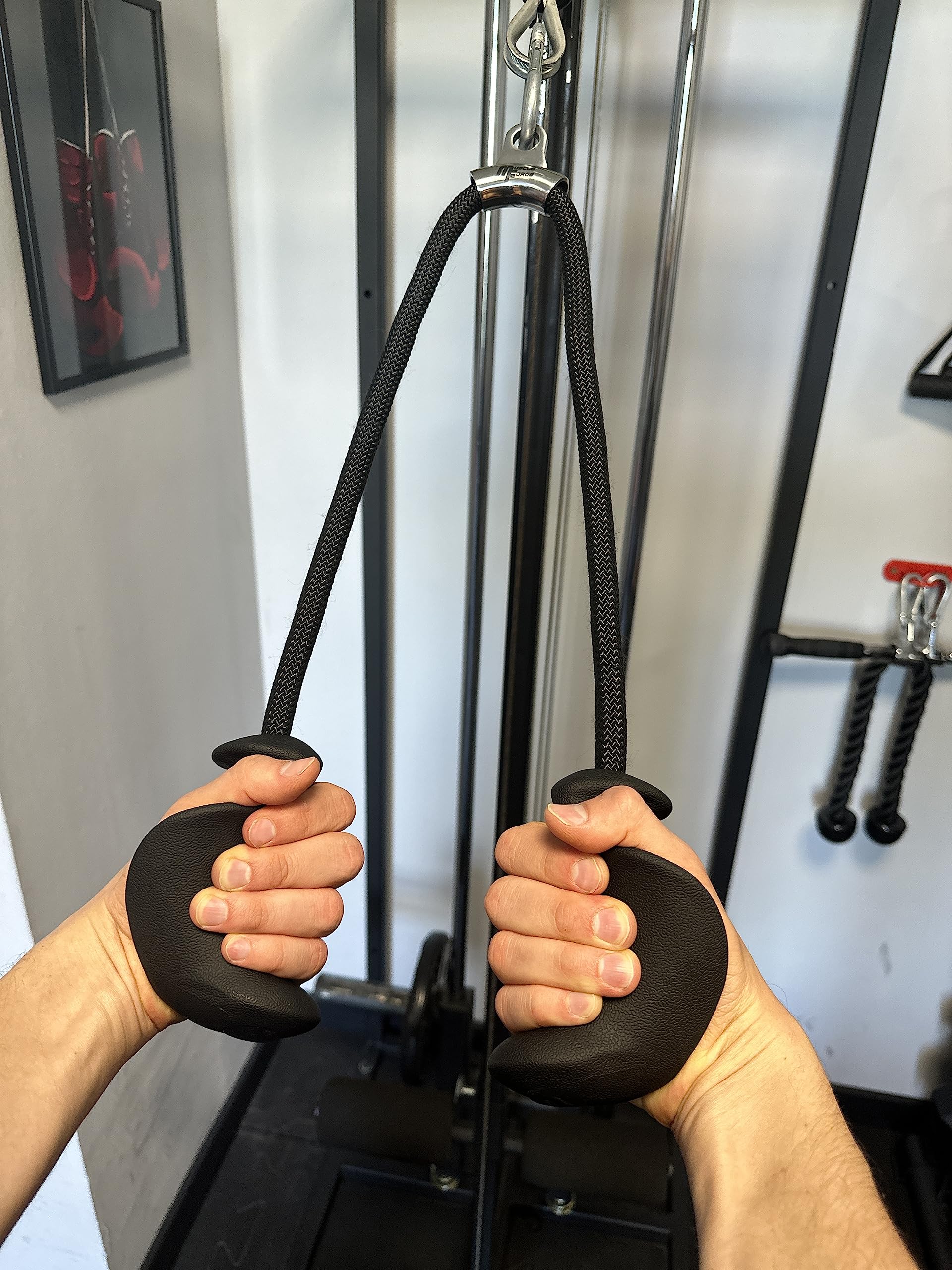Ergonomiczna lina do wyciągu atlasu, uchwyt na triceps, biceps do ćwiczeń