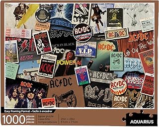 AQUARIUS AC/DC Albums Puzzle (1000 Piece Jigsaw Puzzle) - Officially Licensed AC/DC Merchandise & Collectibles - Glare Free - Precision Fit - 20 x 28 Inches