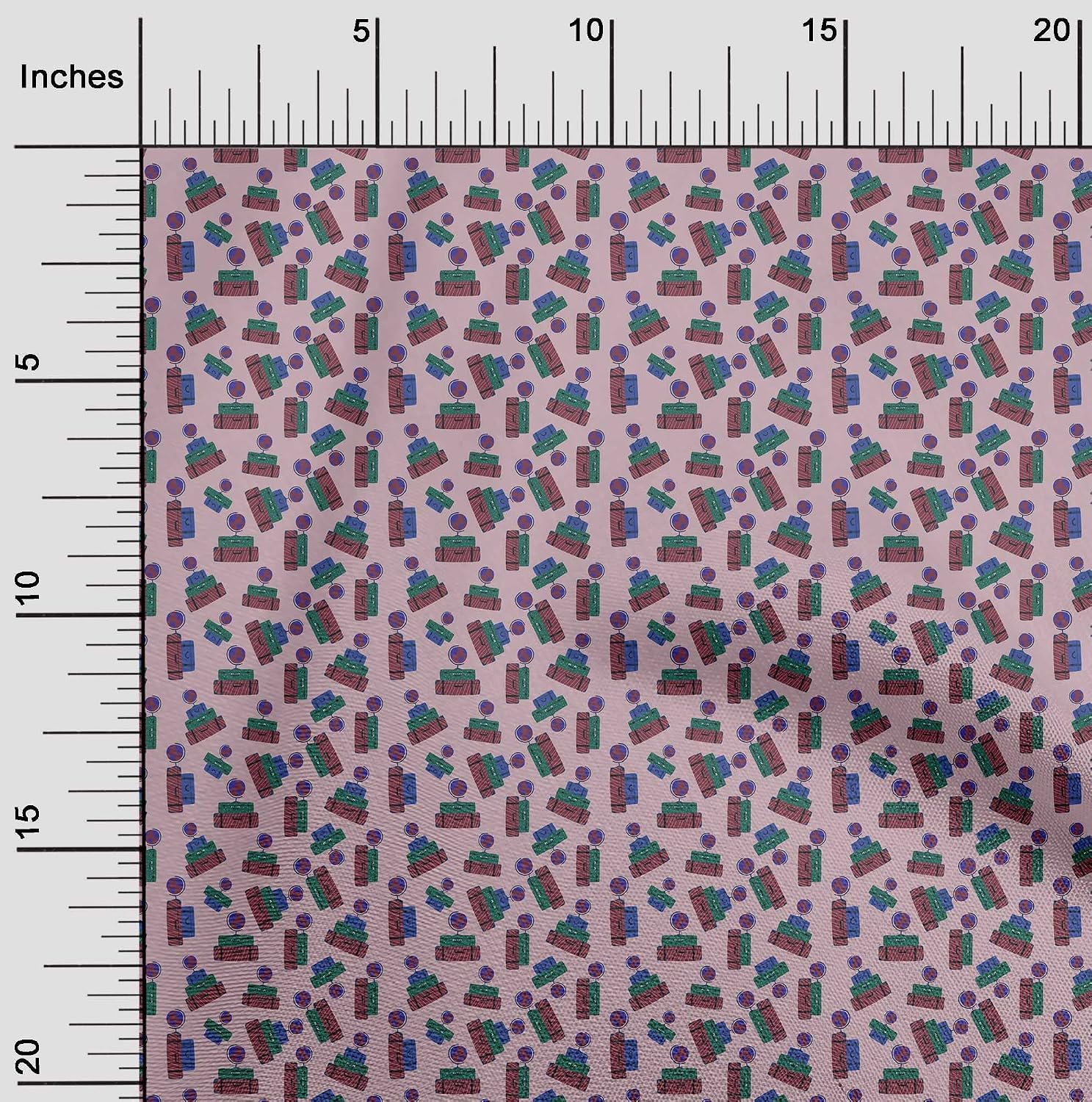 oneOone Cotton Flex Purple Fabric Travel Dress Material Fabric Print Fabric by The Yard 40 Inch Wide-668